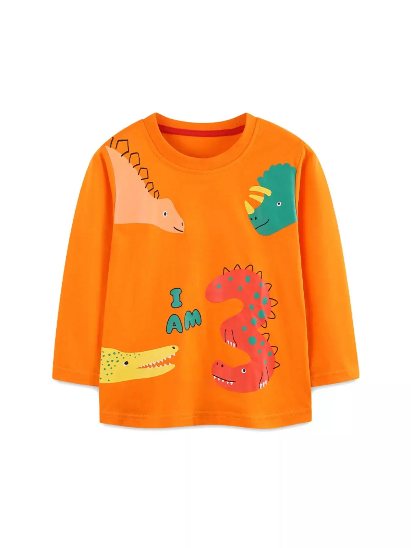 Children's Dinosaur Print Long Sleeve T-Shirt Simply Love
