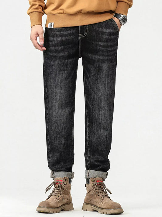 Men's Plus Size Vintage Wash Relaxed Fit Jeans Simply Love