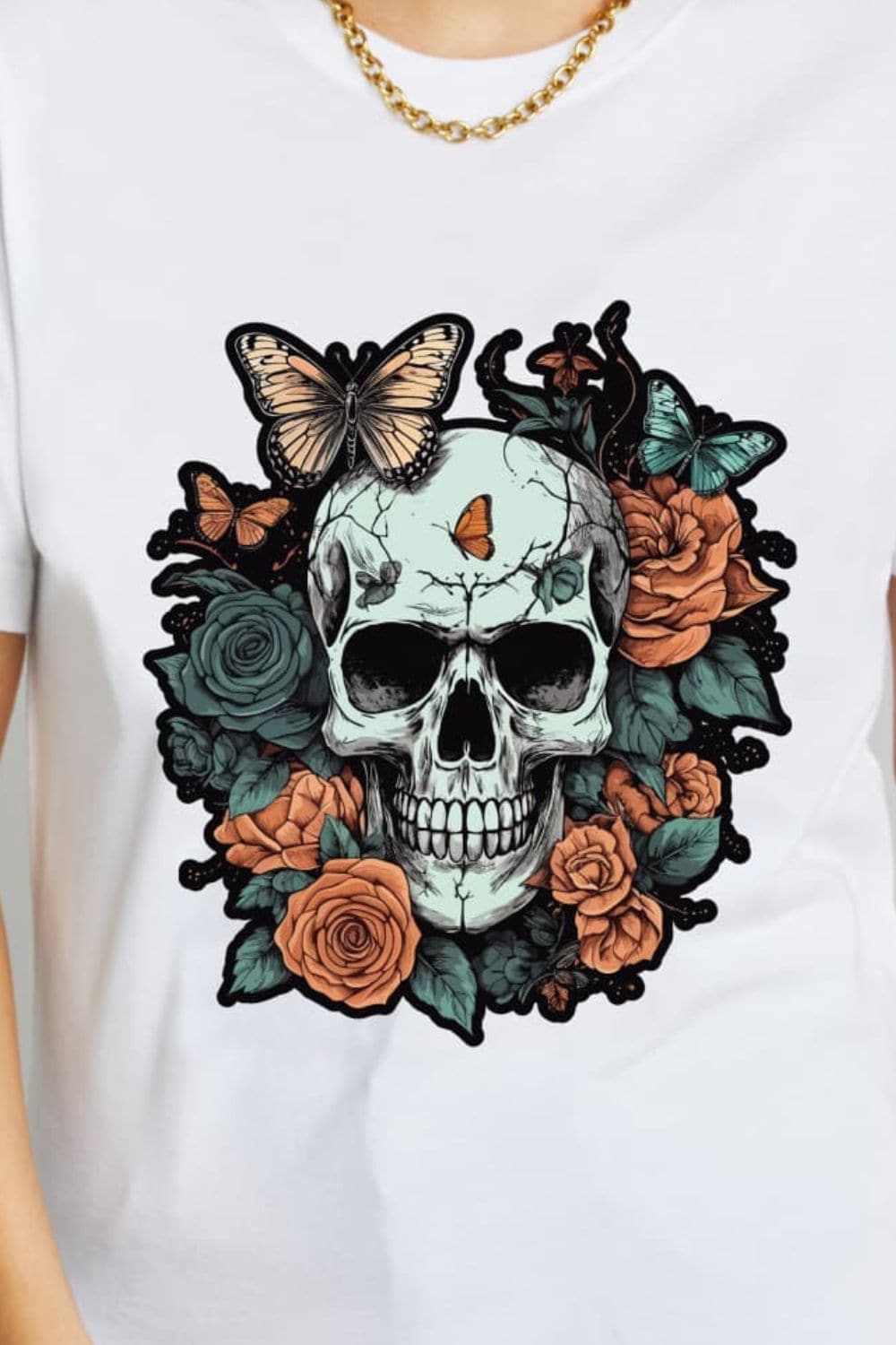 Simply Love skull graphic tee