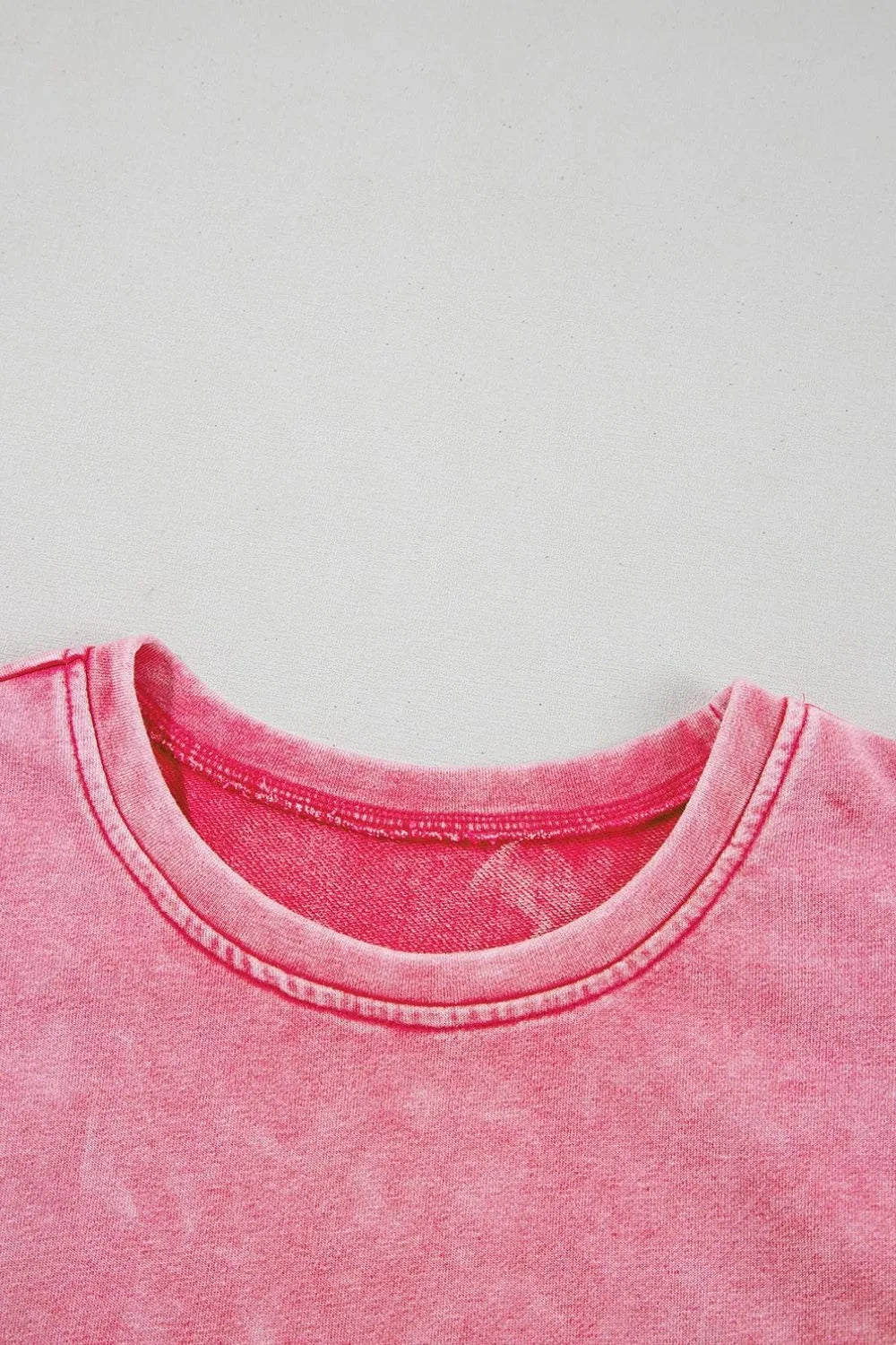 Mineral Wash Raw Edge Ruffle Mini Dress Simply Love