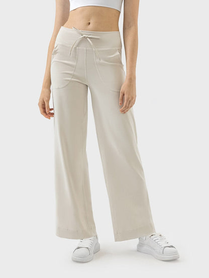 Drawstring Active Pants with Pockets.