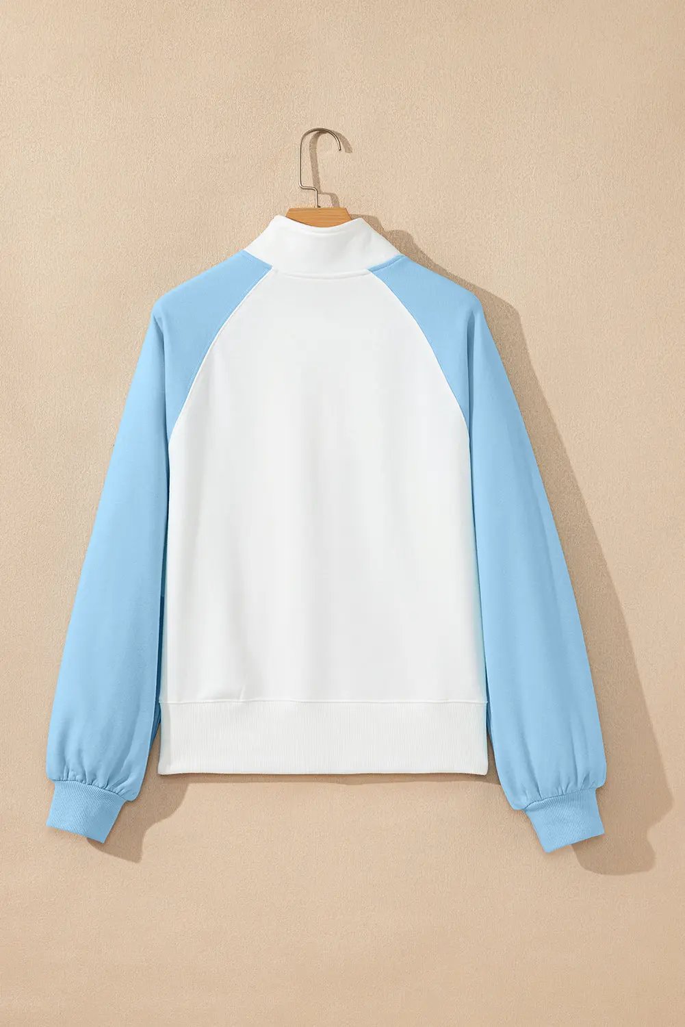 Premium Beau Blue Colorblock Snap Buttons Pullover Sweatshirt Dear-Lover Dropshipping