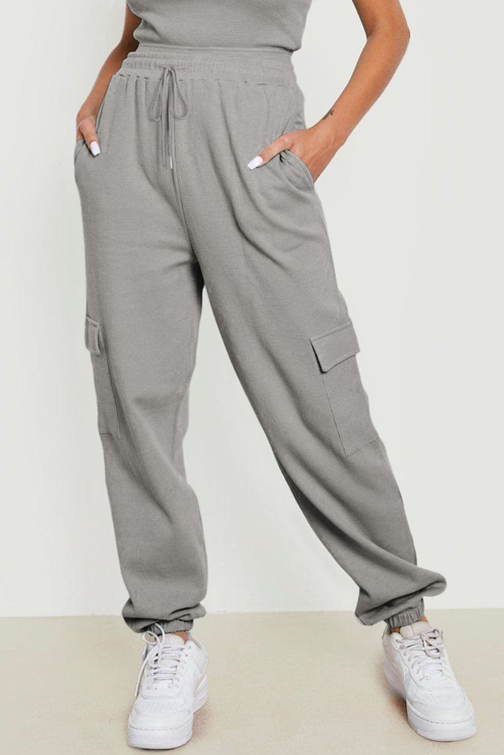 Drawstring Joggers with Pockets.