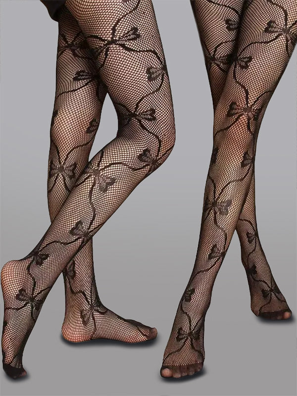 Seductive Butterfly Lace Thigh High Fishnet Stockings Hello.LA.Girl