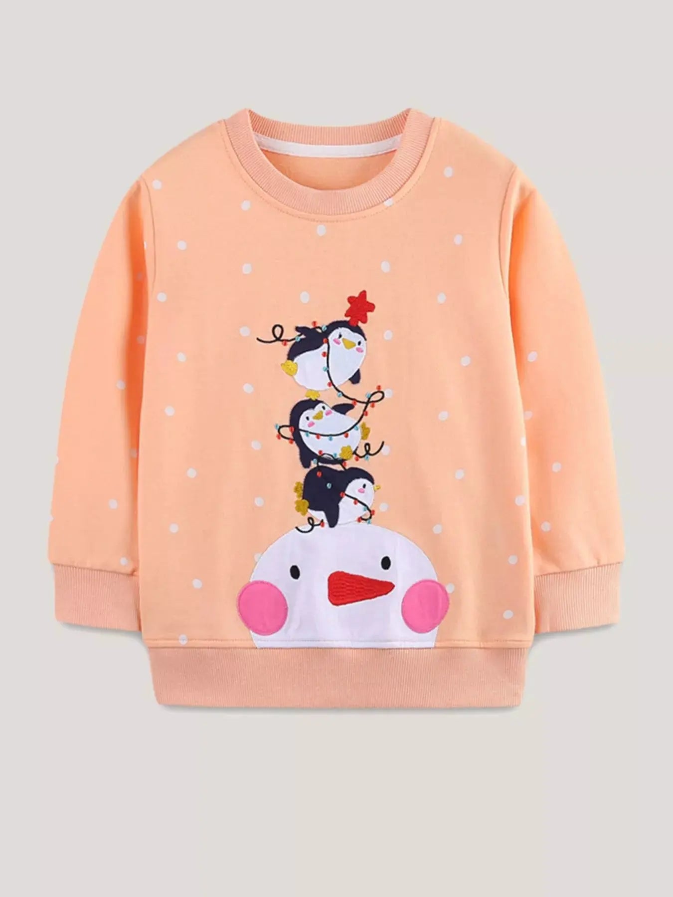 Children's Penguin Round Neck Sweatshirt Simply Love