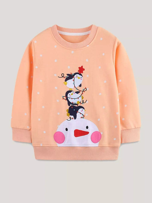 Children's Penguin Round Neck Sweatshirt Simply Love