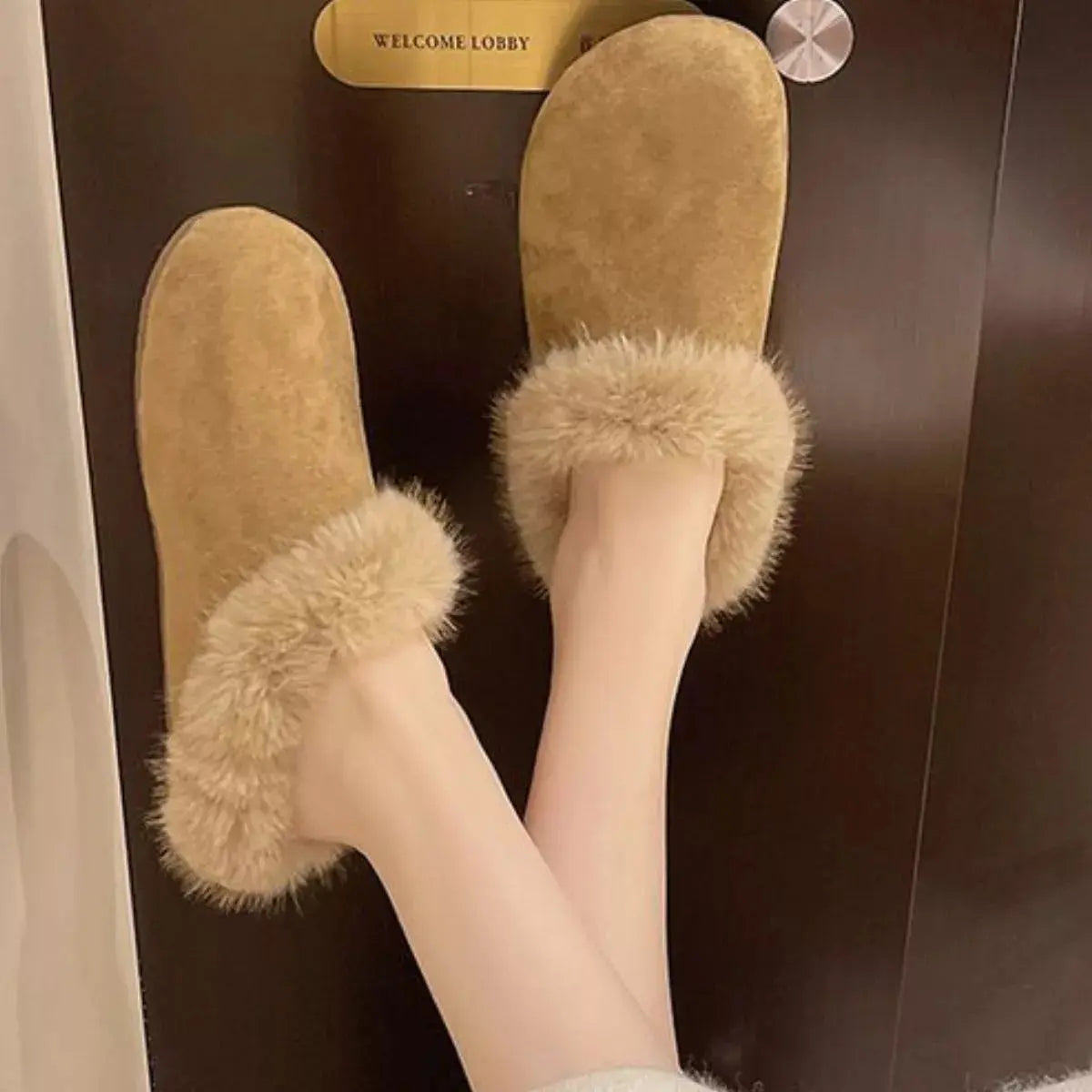 Fuzzy Plush Warm Indoor Slippers Simply Love
