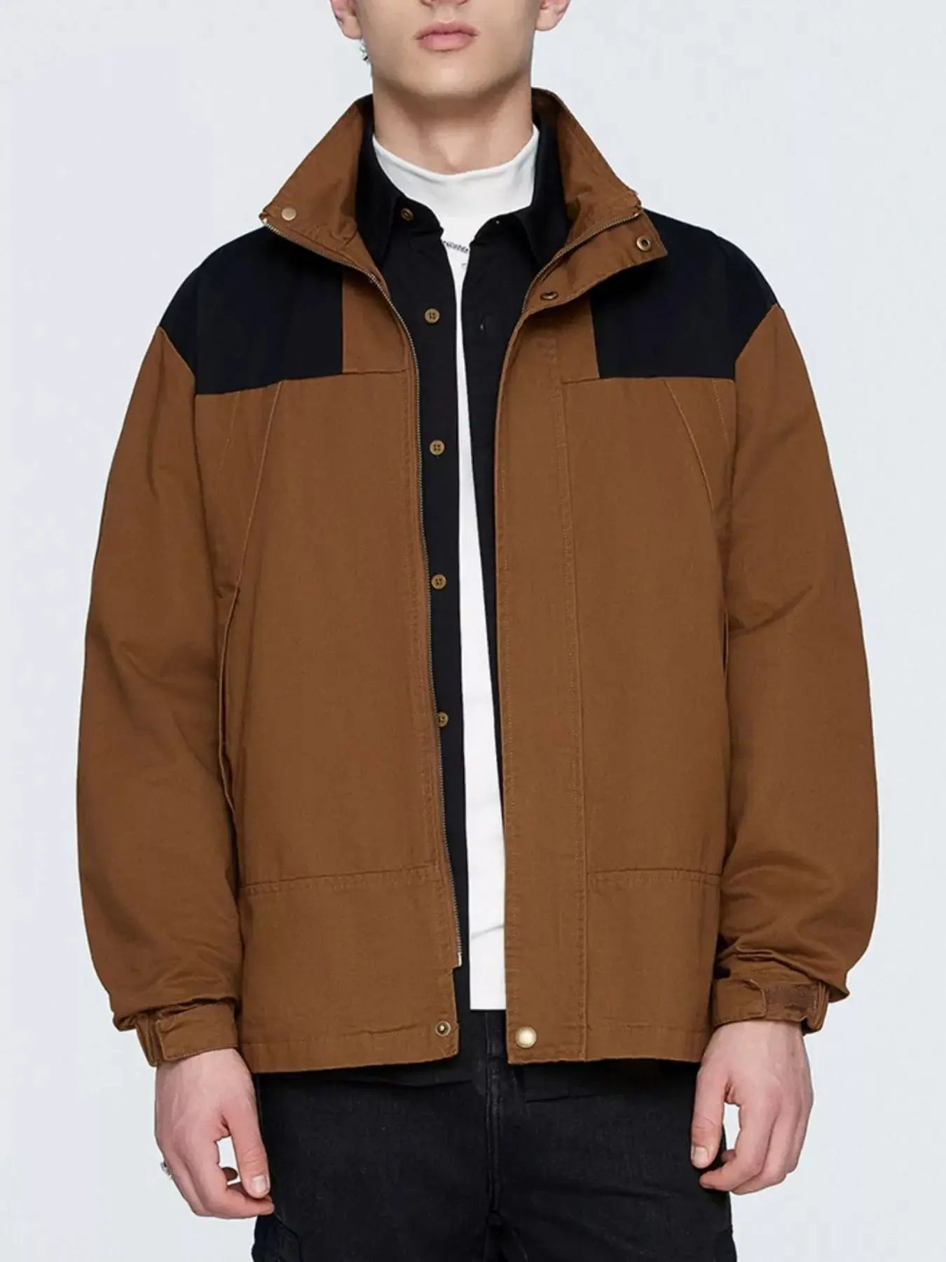 Men's Plus Size Two-Tone Windproof Jacket Simply Love