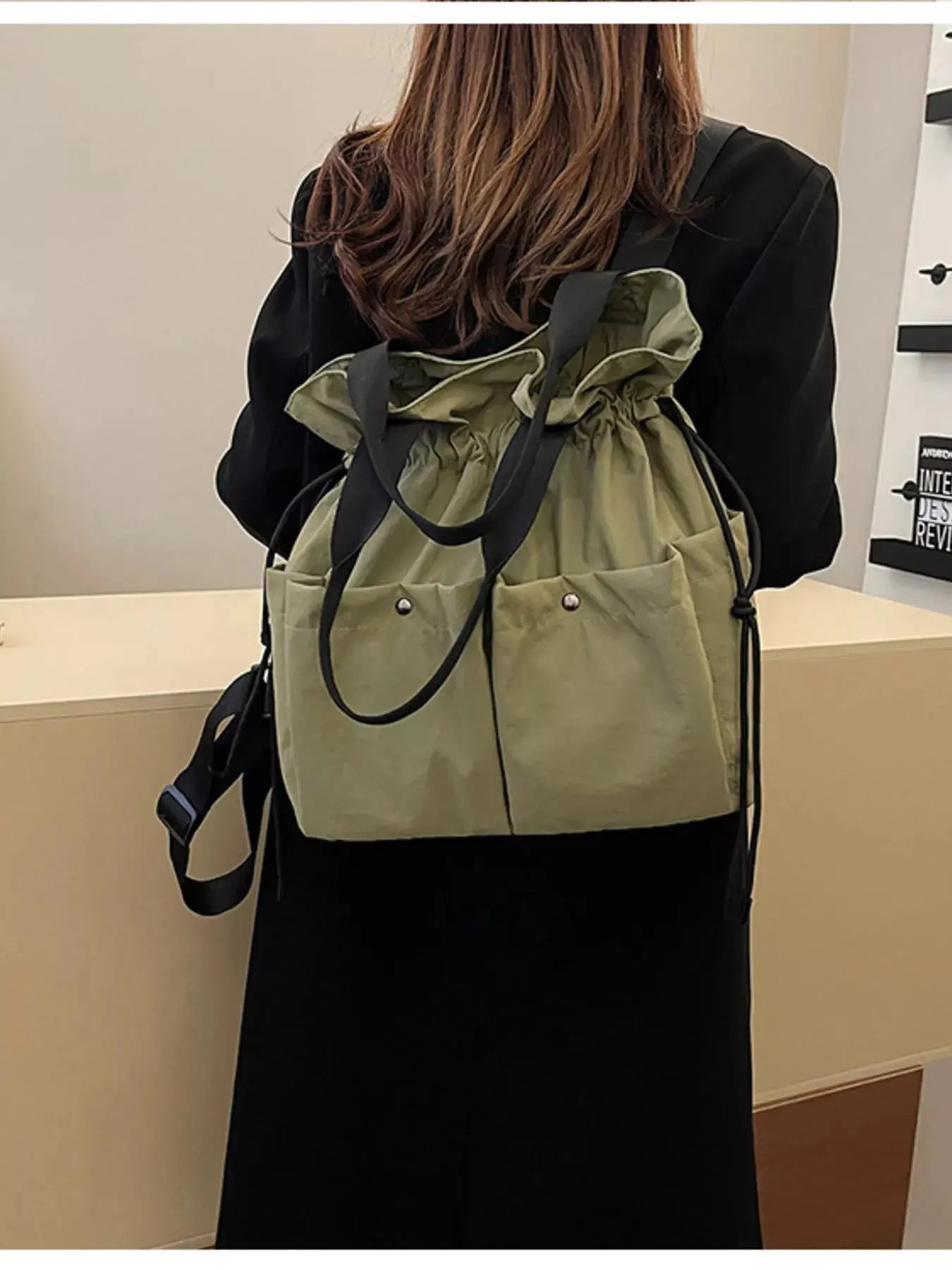 Drawstring Closure Lightweight Backpack Bag Simply Love