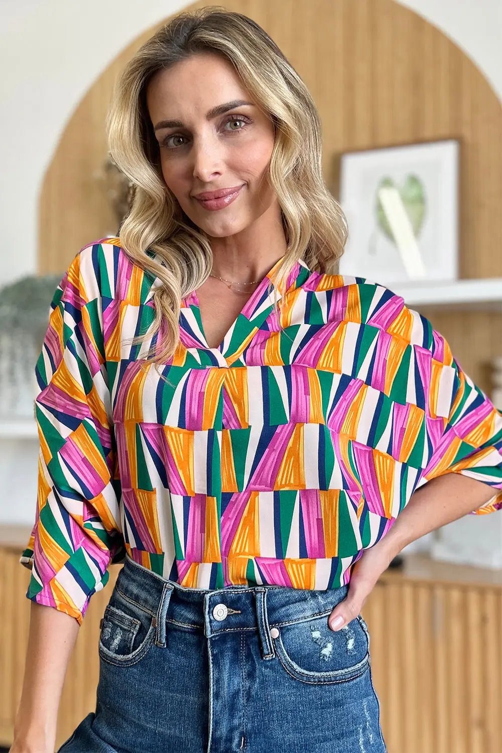 Double Take: Geometric Blouse - Love Salve