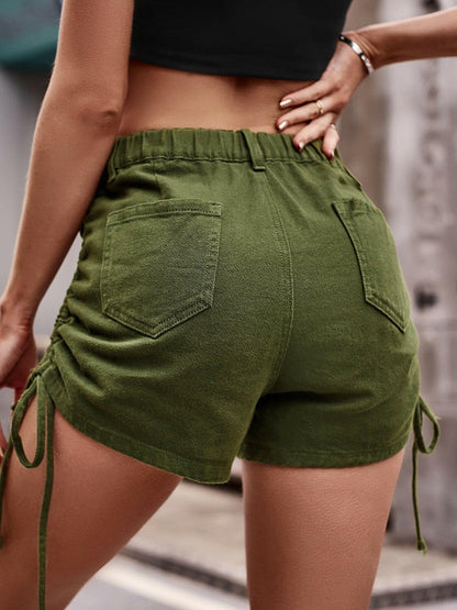 Denim Drawstring Shorts with Handy Pockets.