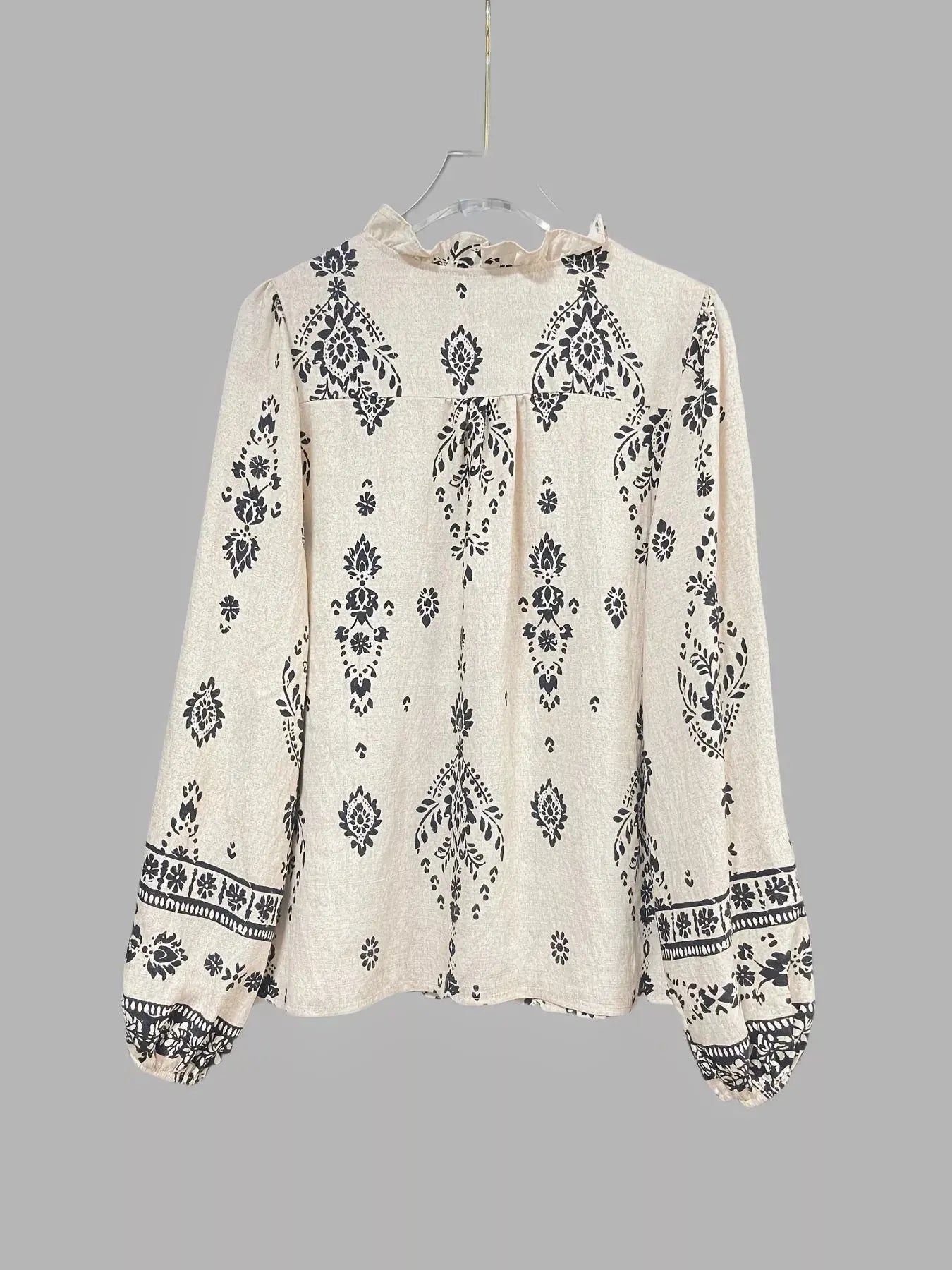 Printed Long Sleeve Blouse Simply Love