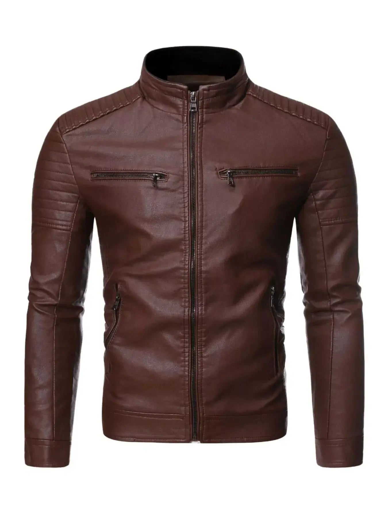 Men's Plus Size Zip Up Leather Moto Jacket Simply Love