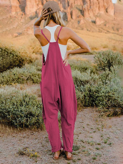 Double Take Full Size Sleeveless V-Neck Pocketed JumpsuitElevate Your Wardrobe with the Double Take Full Size Sleeveless V-Neck Pocketed Jumpsuit
 Discover the perfect blend of style and practicality with our Double Take JLove Salve Full Size Sleevelessusa