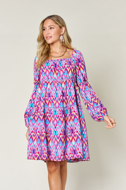 Double Take: Long Sleeve Print Dress