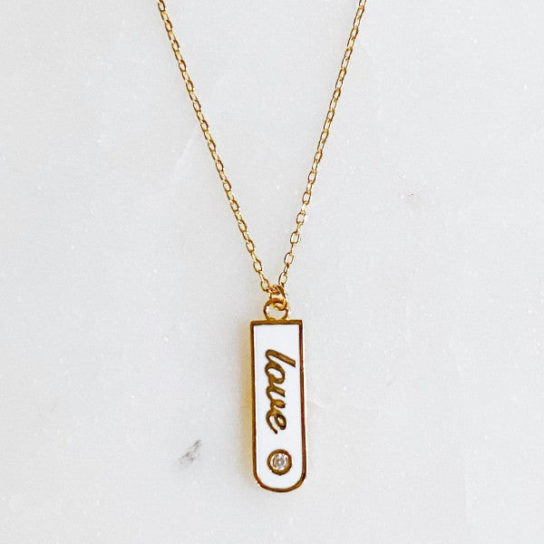 Love Drop Bar Necklace Coco’s Tee Boutique