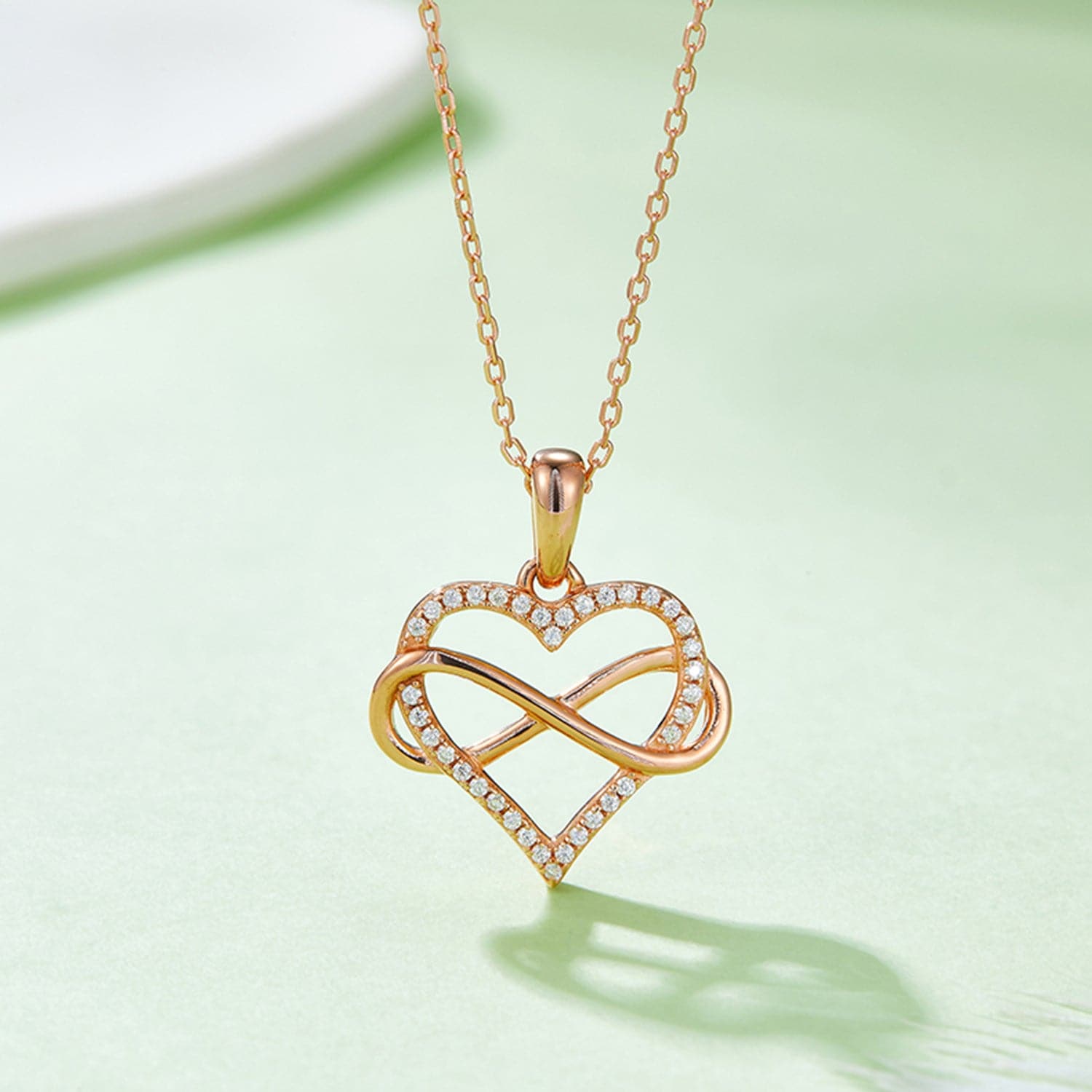 Moissanite 925 Sterling Silver Heart Shape Necklace.