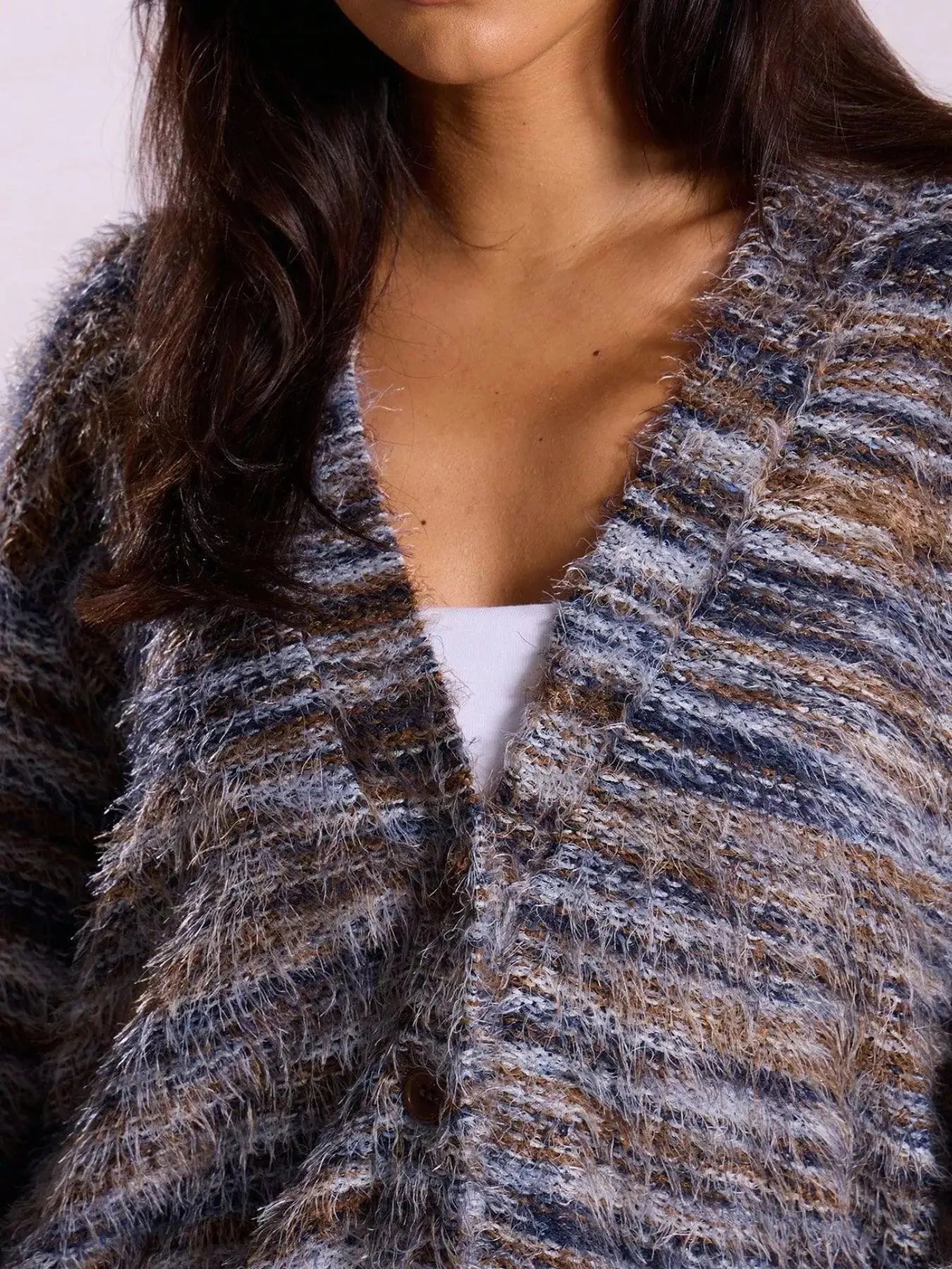 Textured Knit Button-Down Cardigan Simply Love