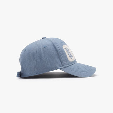 Vintage-inspired distressed cotton baseball cap