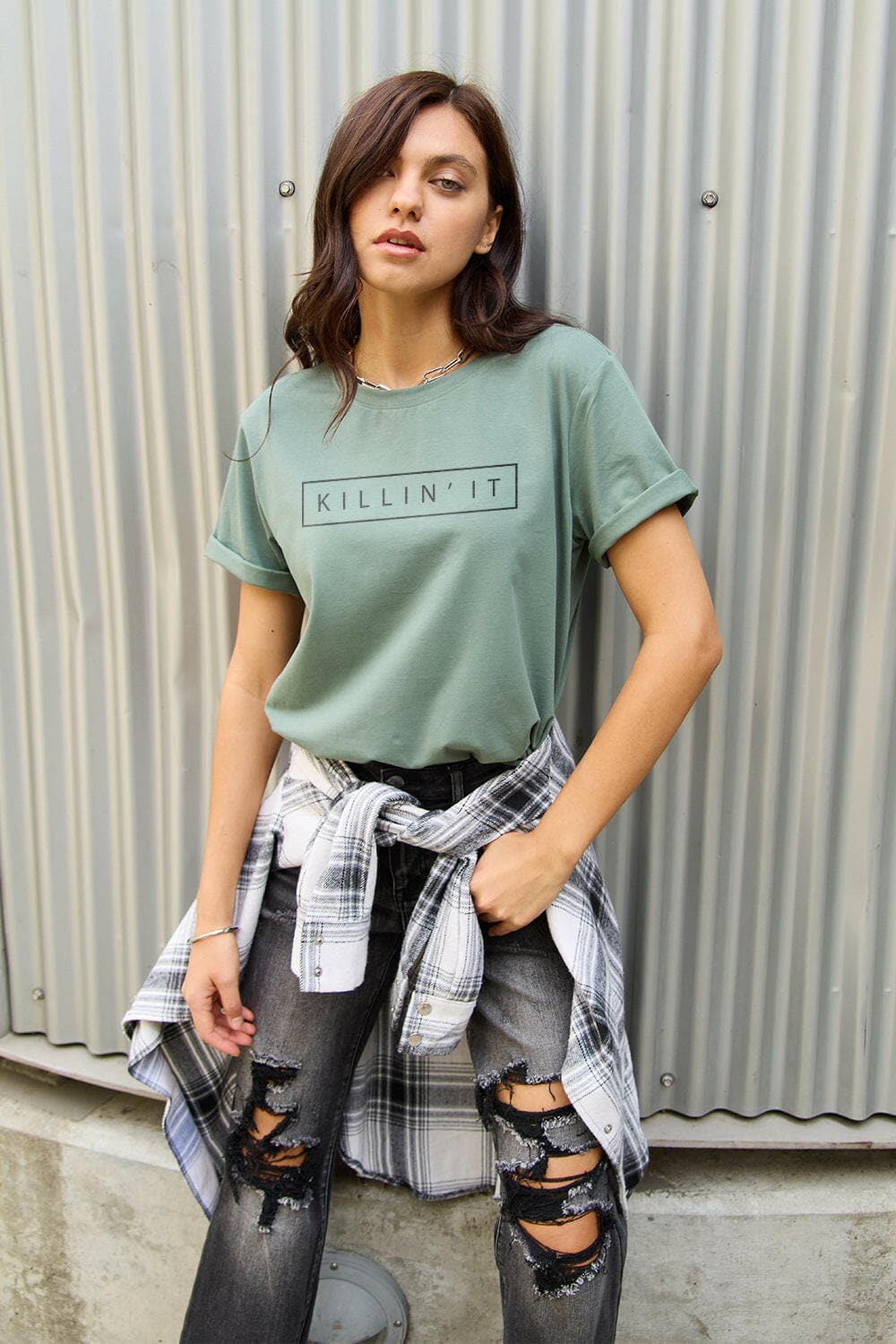 Simply Love Full Size KILLIN'IT Short Sleeve T-Shirt.