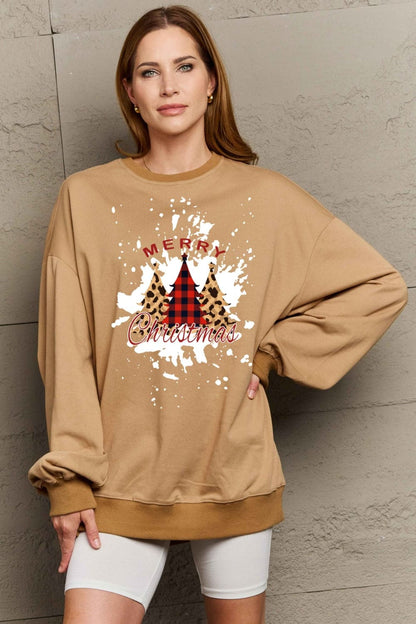 Simply Love Full Size MERRY CHRISTMAS Graphic Sweatshirt.