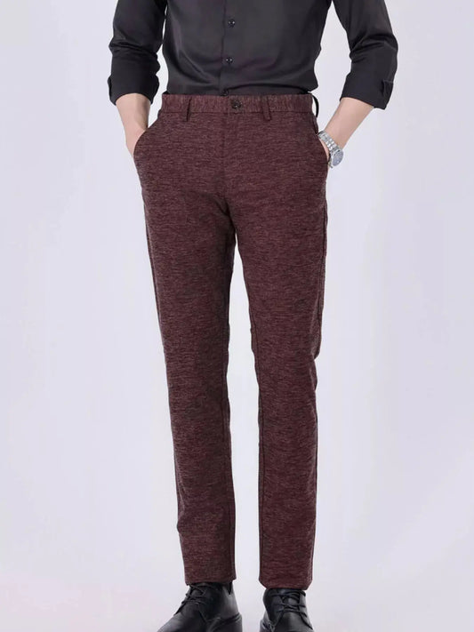 Men's Textured Slim-Fit Pants Simply Love