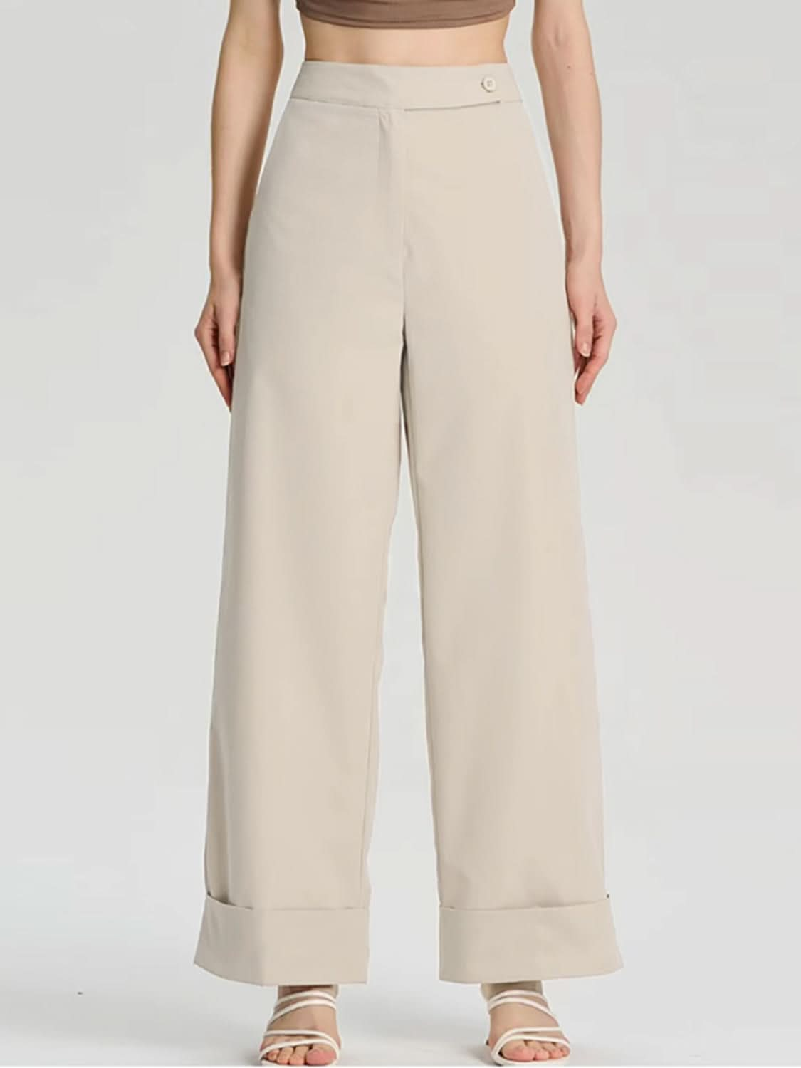 Chic High-Waisted Wide-Leg Trousers