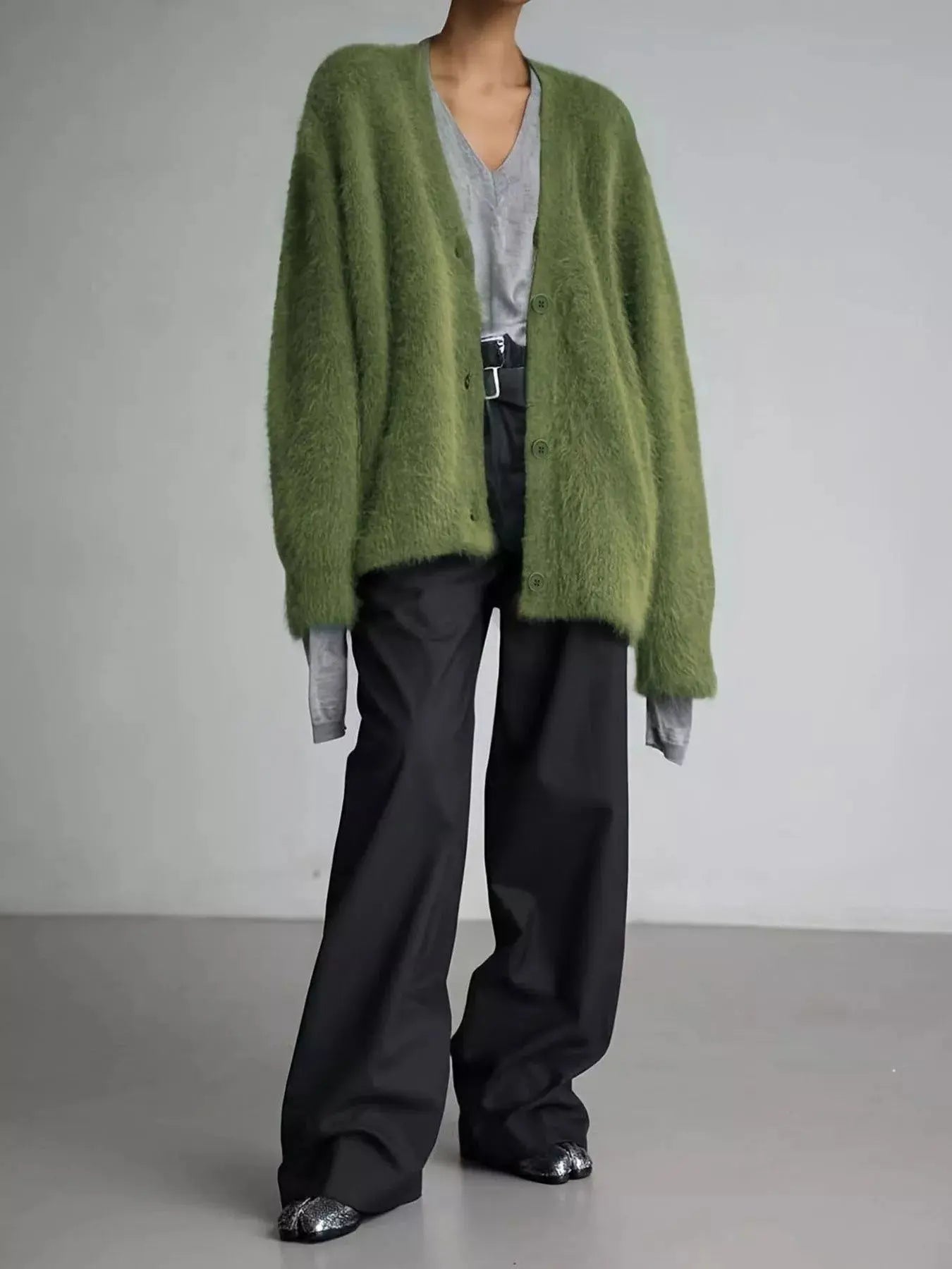 V-Neck Button-Down Cardigan Simply Love