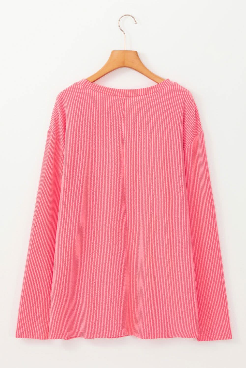 Peach blossom ribbed tee plus size - Love Salve 