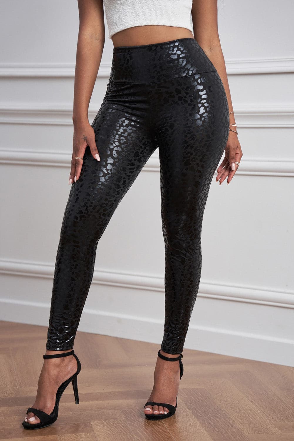 Double Take High Waist Slim Fit Long Pants.