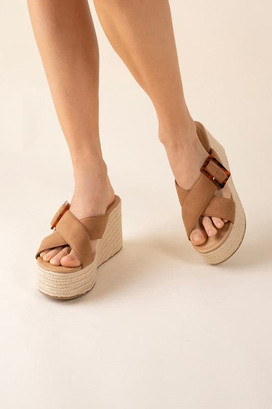 Manta Espadrille Platform Slides.