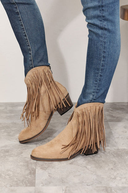 Legend Women's Fringe Cowboy Western Ankle Boots.