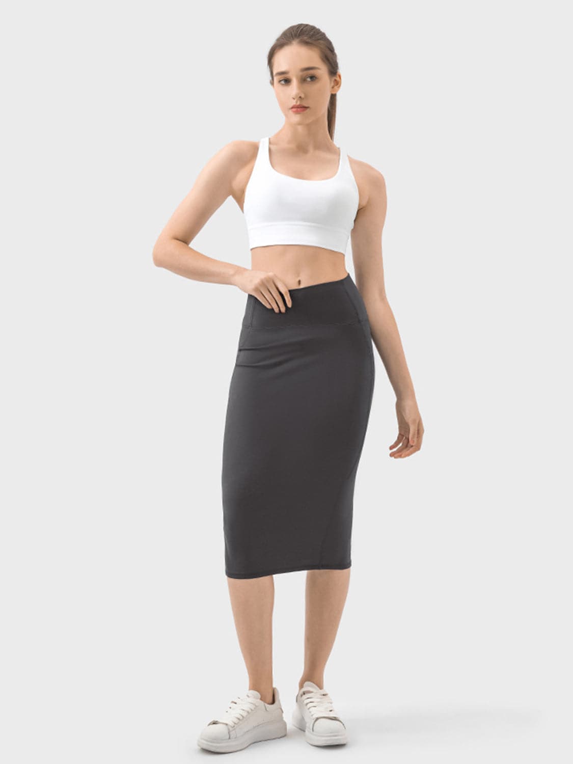 Slit Wrap Active Skirt.