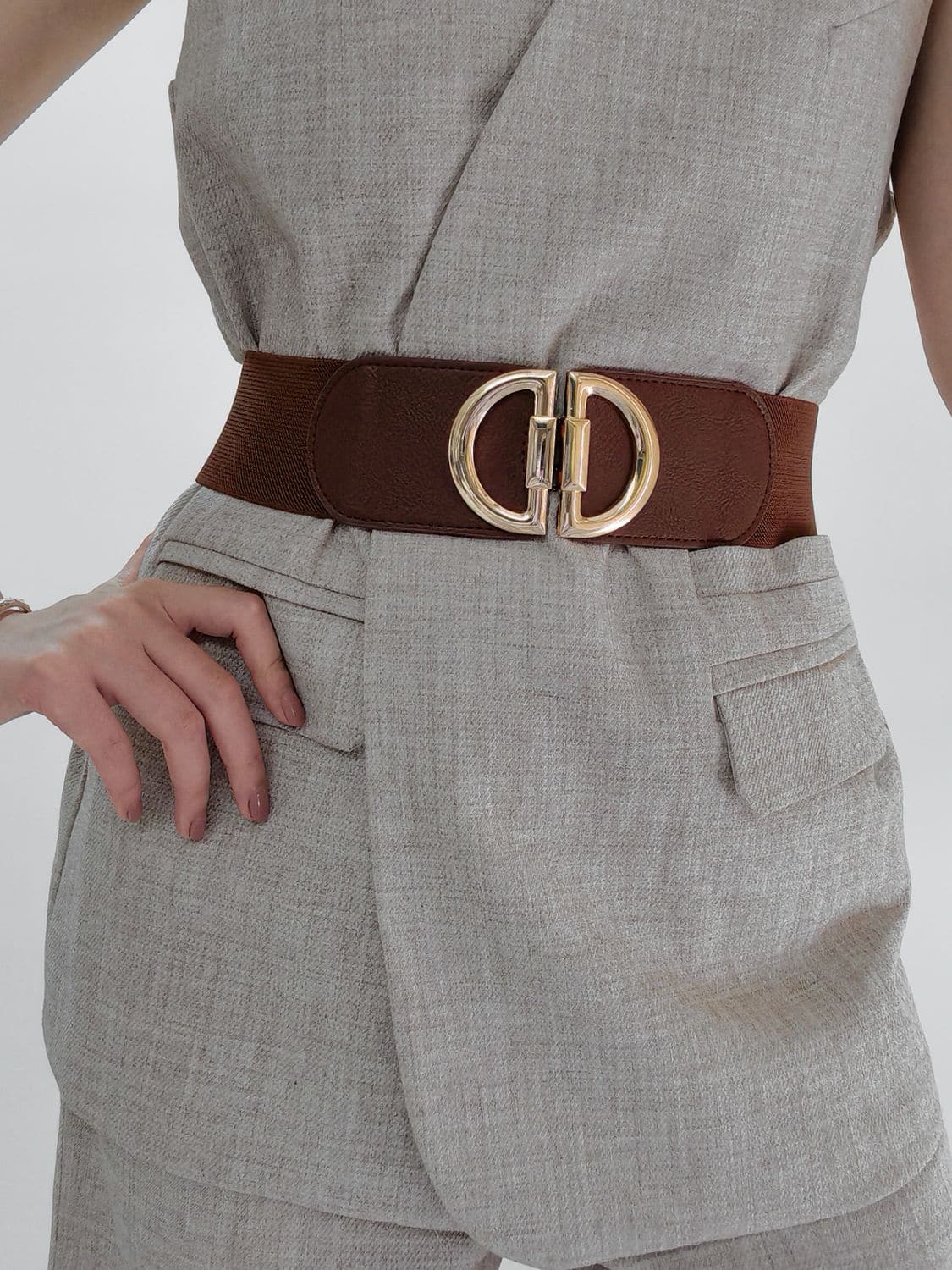 D Buckle Elastic Belt.