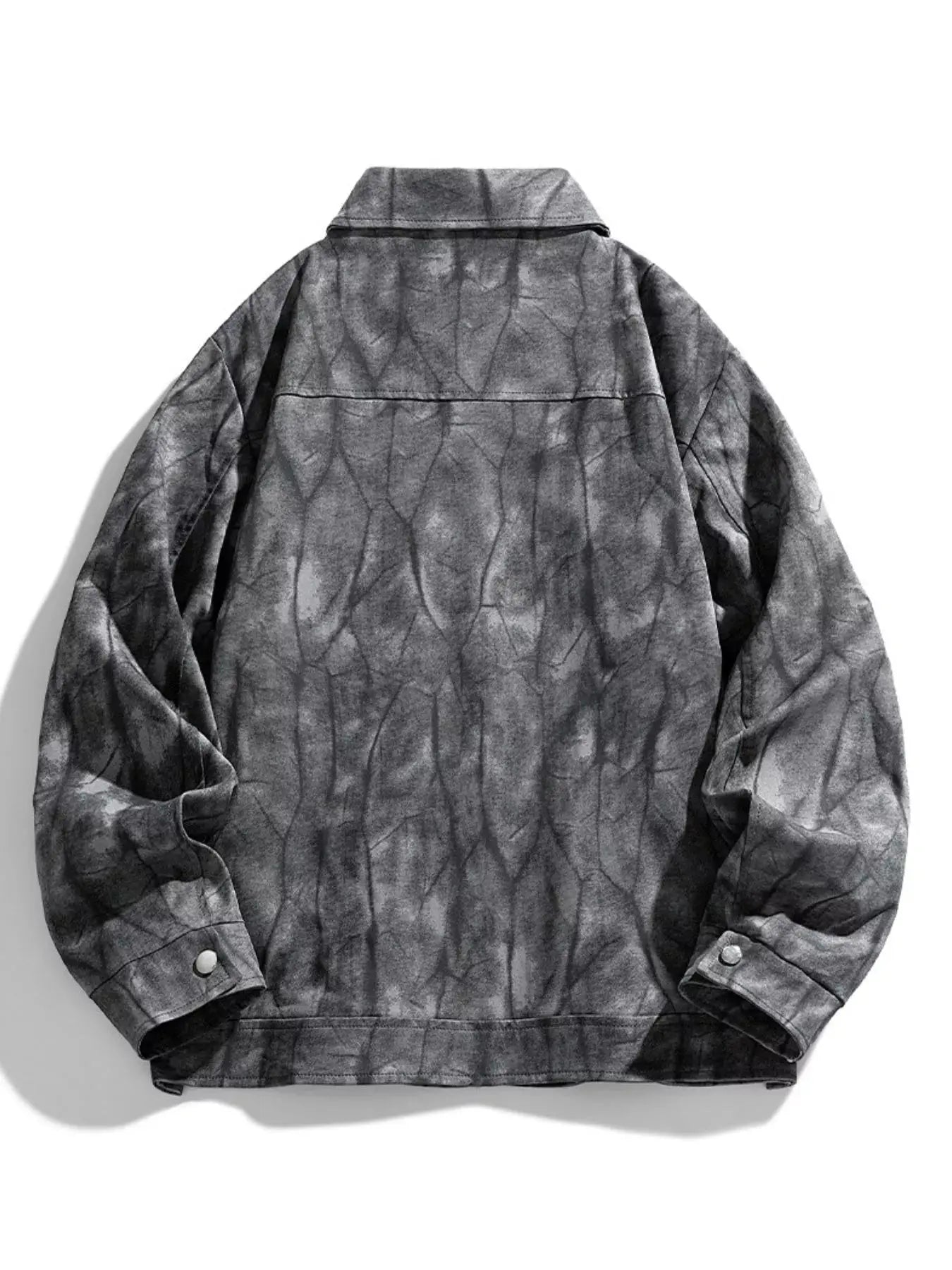 Men's Plus Size Abstract Print Long Sleeve Casual Jacket Simply Love