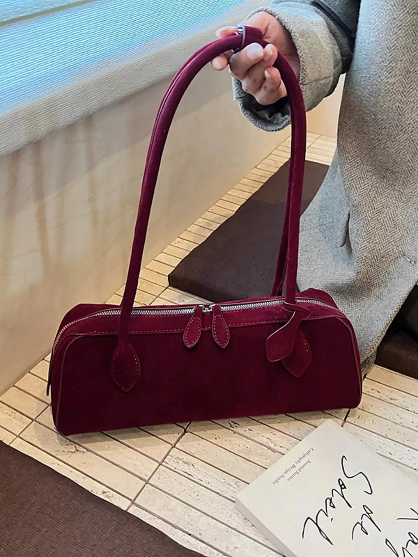 Solid Color Shoulder Bag Simply Love