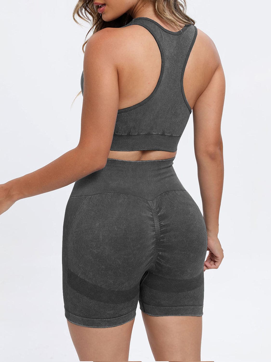 Scoop Neck Wide Strap Top and Shorts Active Set.