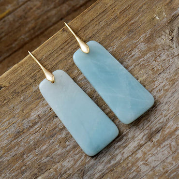 Natural Stone Geometric Shape Earrings.