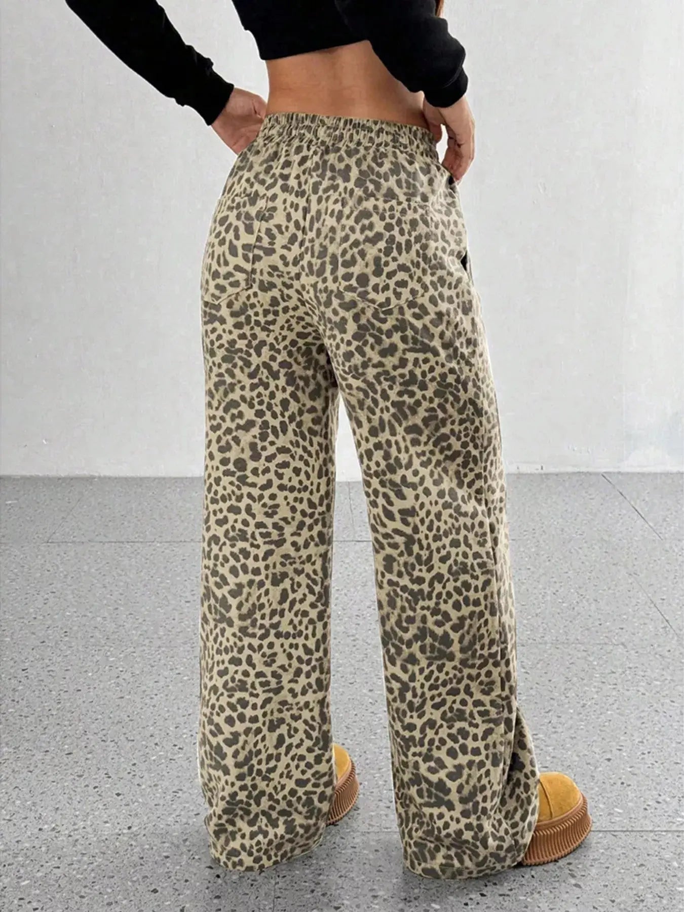 Full Size Leopard Print Wide Leg Pants Plus Size Simply Love