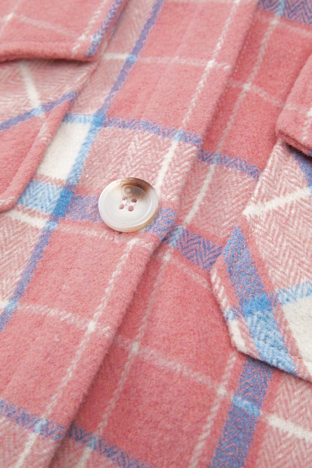 Plaid Button Up Long Sleeve Shacket.