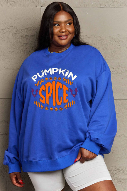 Simply Love Full Size PUMPKIN SPICE Graphic Sweatshirt.