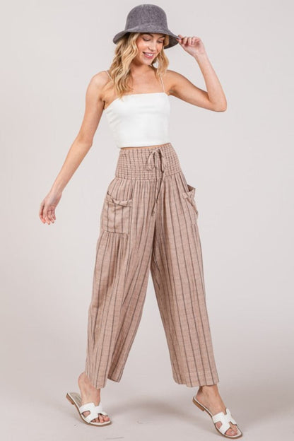 SAGE + FIG Cotton Gauze Wash Stripe Pants.