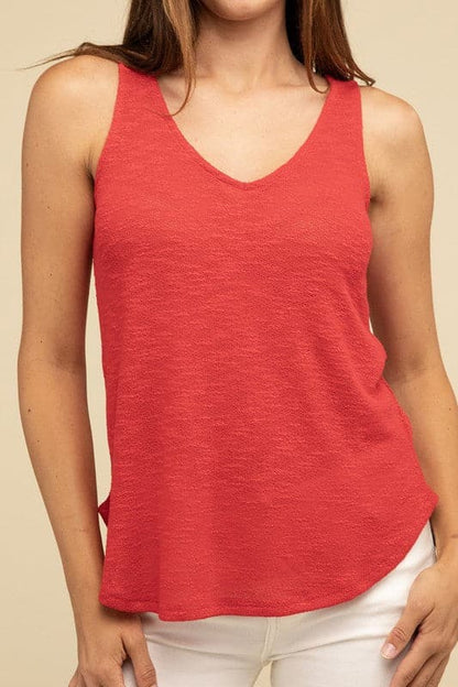 V Neck Sleeveless Cami Top.