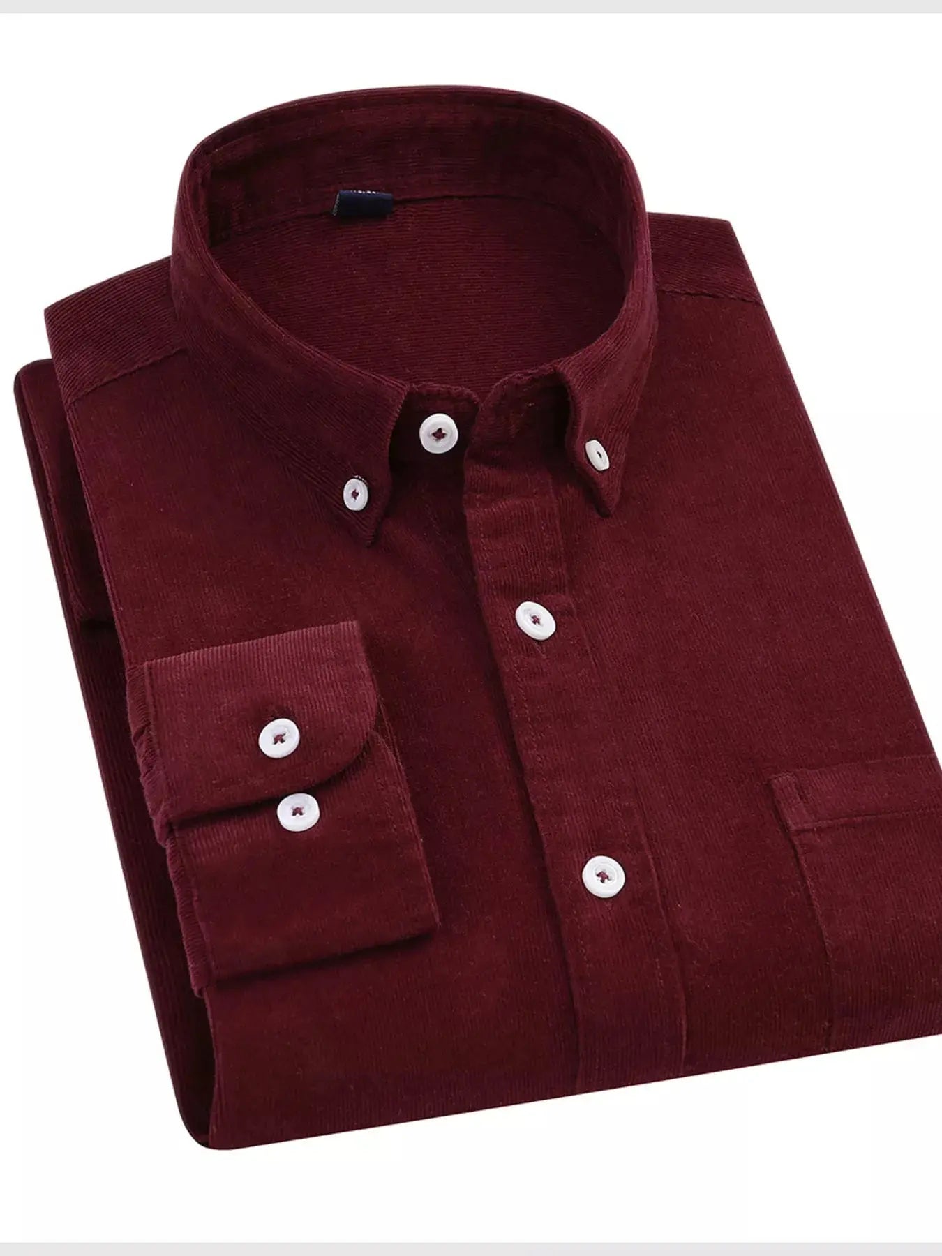 Men's Full Size Corduroy Long Sleeve Button-Down Shirt Plus Size Simply Love