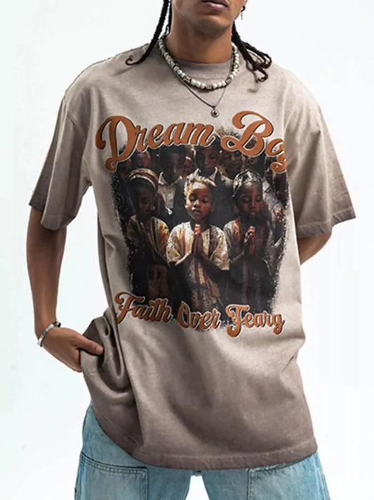 Men's Graphic Round Neck Short Sleeve T-Shirt Simply Love