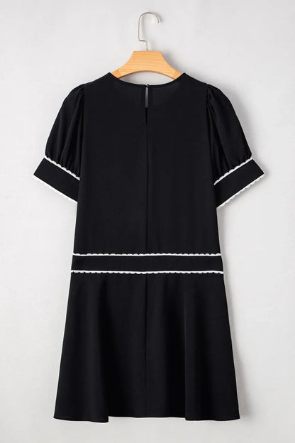 Simply Love: Scallop Trim Bow Dress