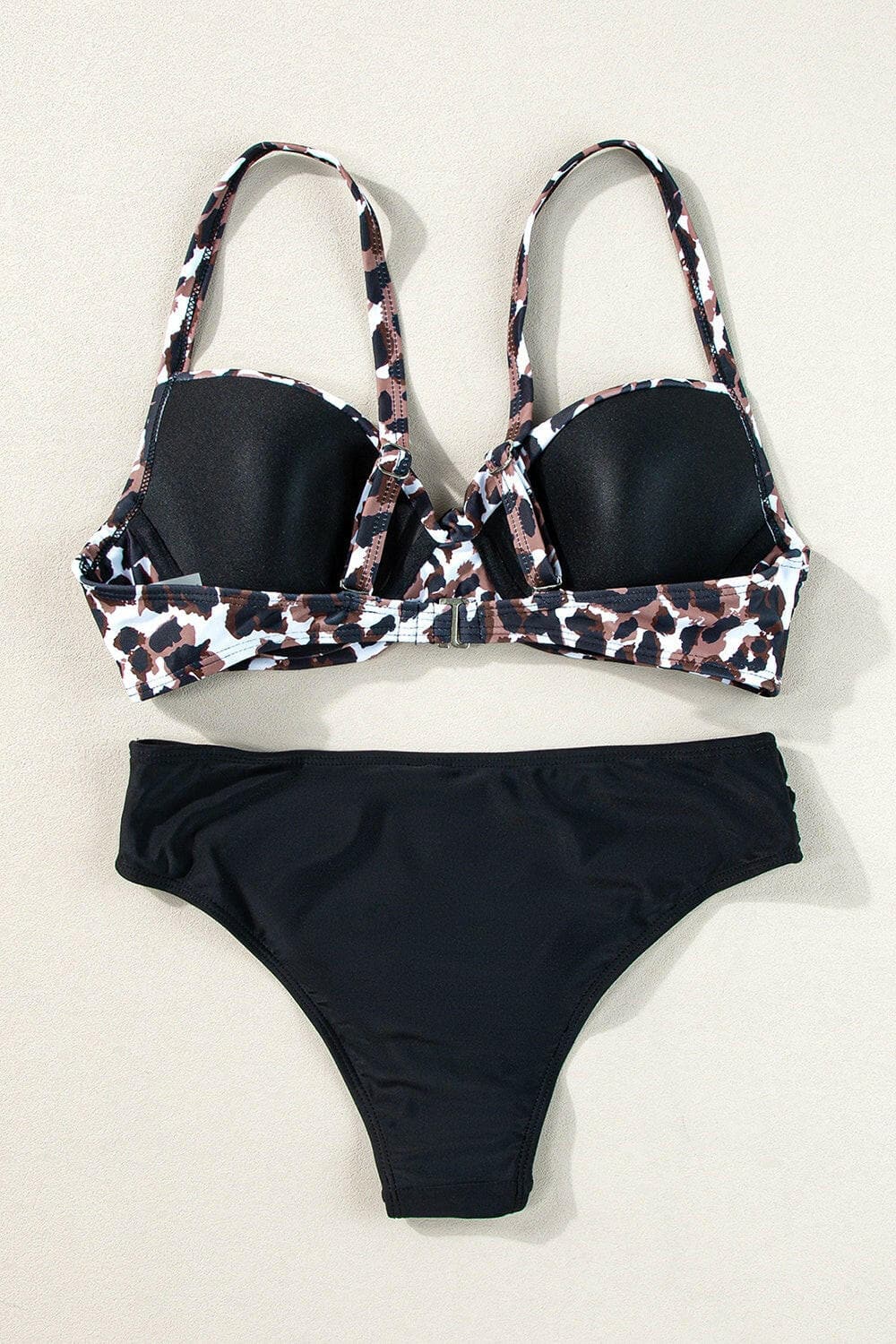 Leopard Sweetheart Neck Bikini Set.