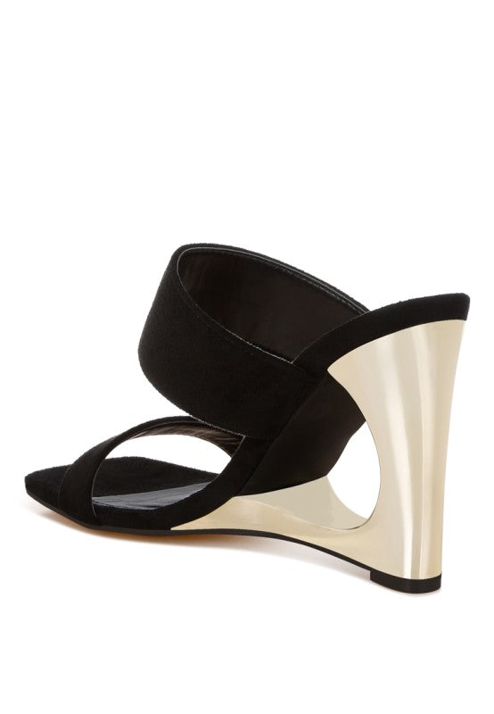 Zimeski Sculpted Wedge Slip-On Sandals