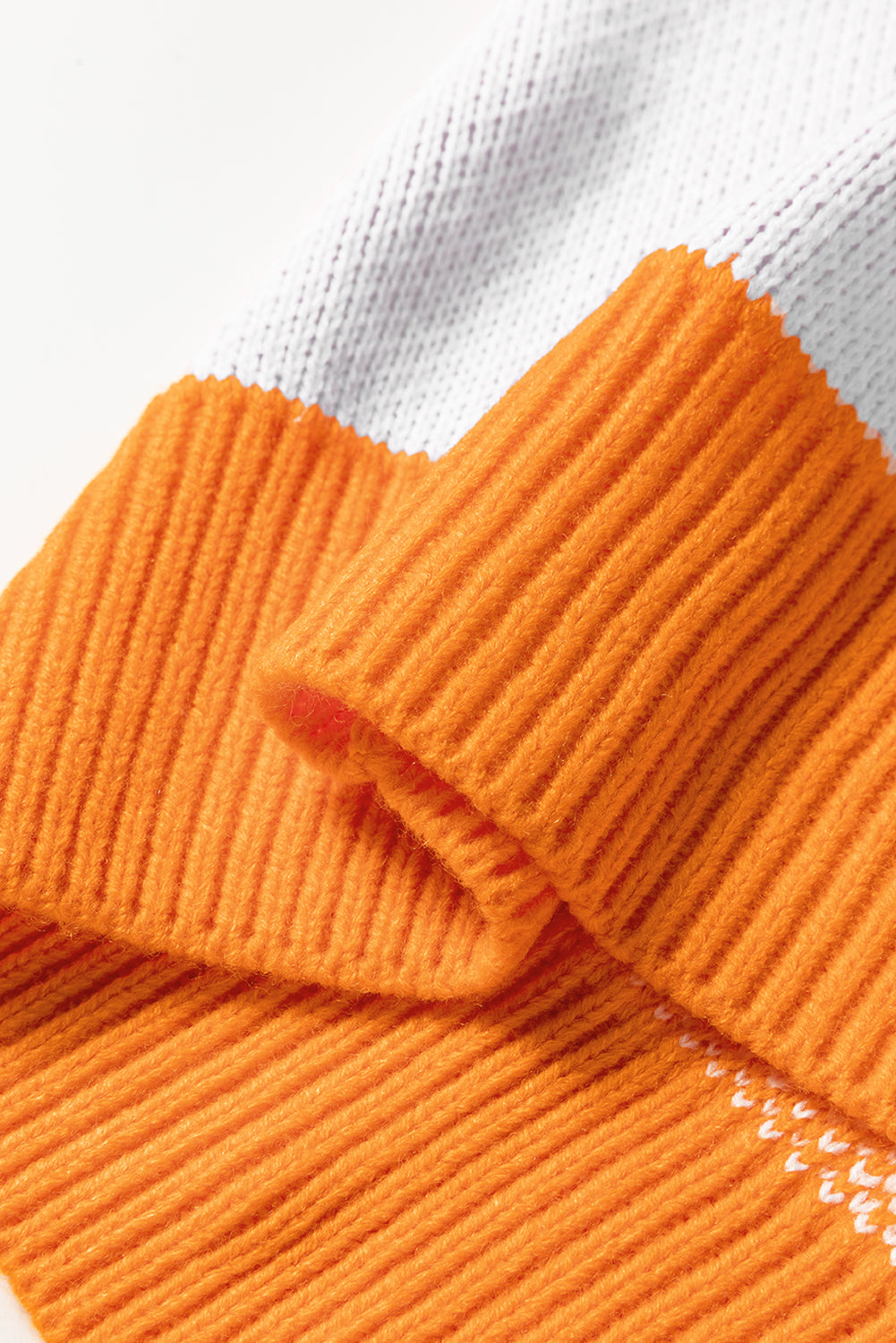 Grapefruit Orange Checkered Polo Collar Loose Sweater Dear-Lover Dropshipping