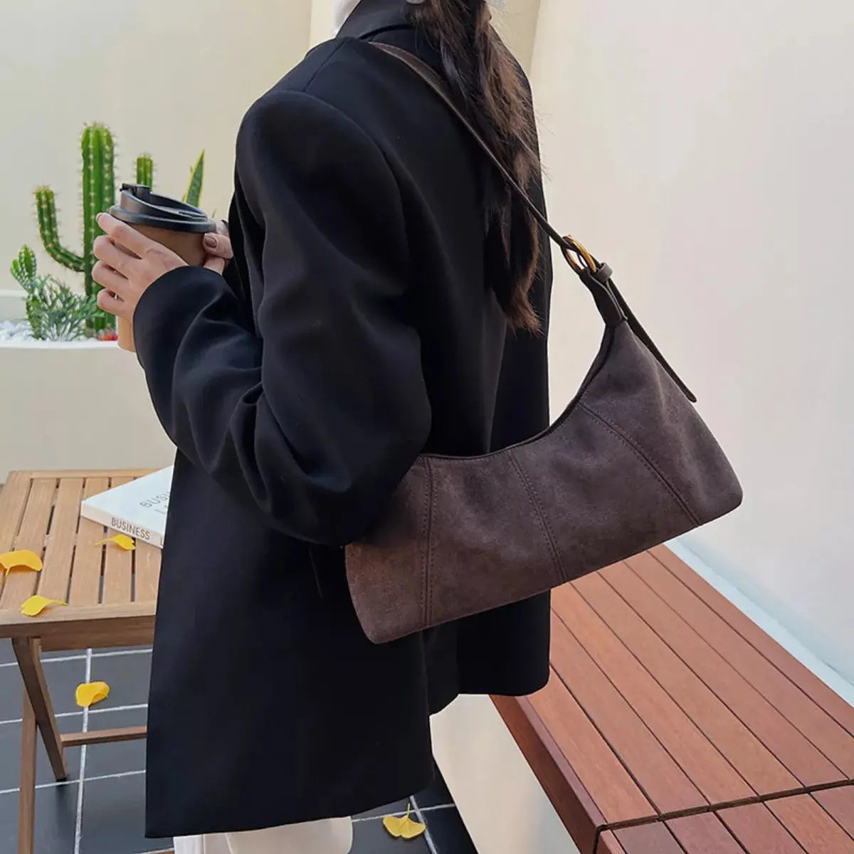 Lightweight Solid Color Shoulder Bag Simply Love